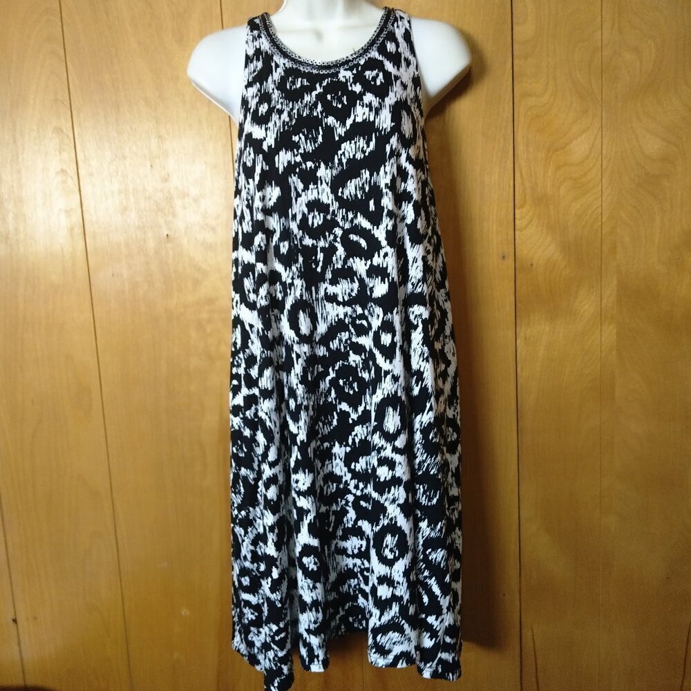 Joyous & Free Sleeveless Beaded Colorful Swing Dress Size Large? READ